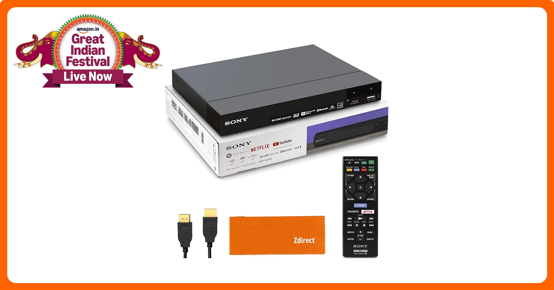 Sony DVD Player Blu Ray Player - 4k Upscaling Blu Ray Player